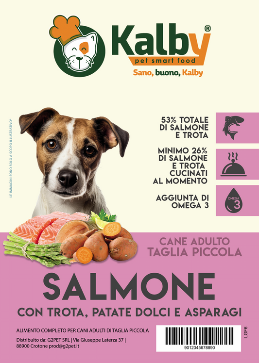 Crocchetta GRAIN FREE - ADULTO taglia PICCOLA - SALMONE TROTA PATATE DOLCI e ASPARAGI