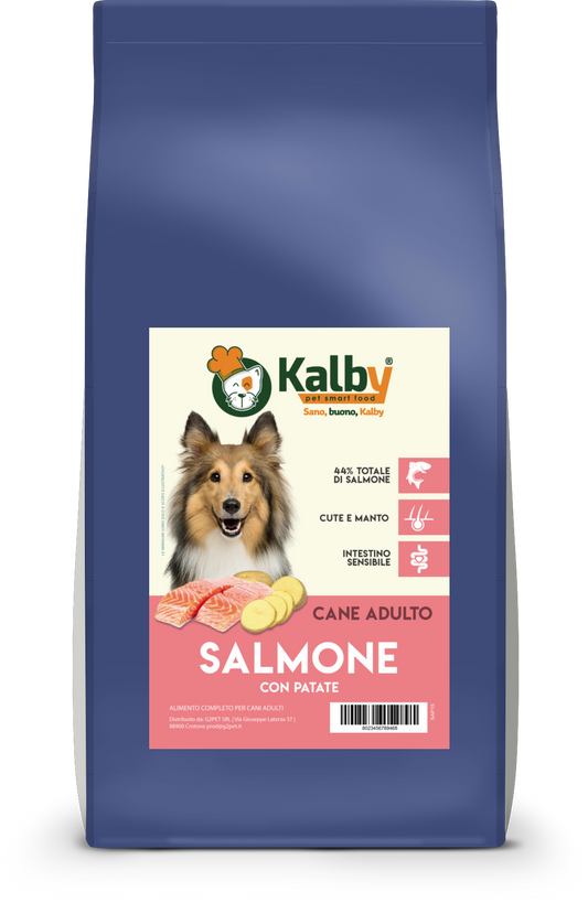 CANE - Crocchetta SUPER PREMIUM - ADULTO taglia MEDIA/GRANDE - SALMONE e PATATE