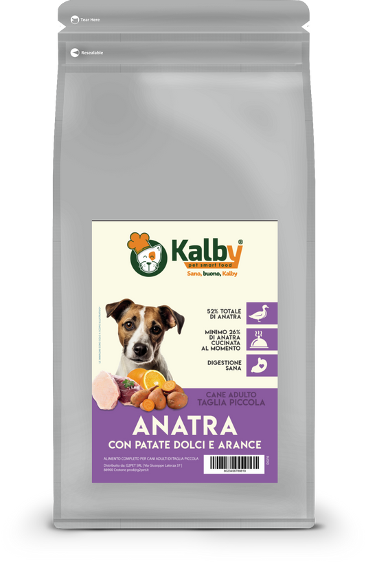 CANE - Crocchetta GRAIN FREE - ADULTO taglia PICCOLA - ANATRA PATATE DOLCI e ARANCIA