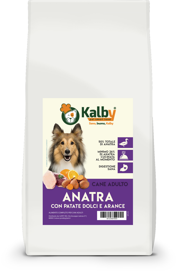 CANE - Crocchetta GRAIN FREE - ADULTO taglia MEDIA/GRANDE - ANATRA PATATE DOLCI e ARANCIA